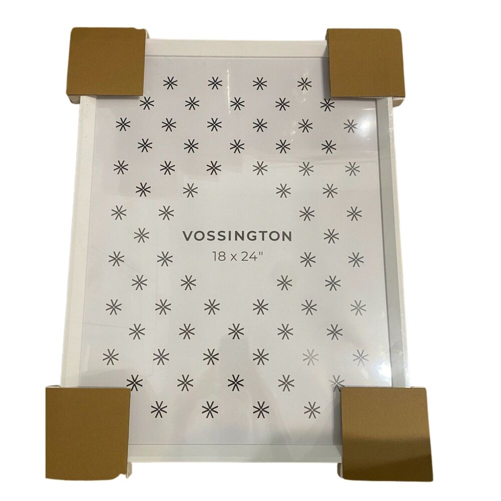 18x24 White Picture Frame – Beveled Modern Design – Wall Mount Photo or Art Disp - Picture 7 of 9